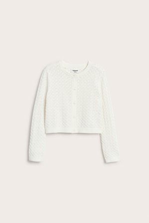 Kappahl | Mønsterstrikket jakke | Offwhite