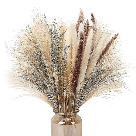 70 st naturlig pampasgräsdekor, 17 tum torkat pampasgräs