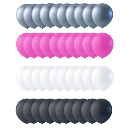 40-pak Biodegradable Latex Balloner - Farveblanding til Baby Shower, Fødselsdag & Fest Multicolor [BR]