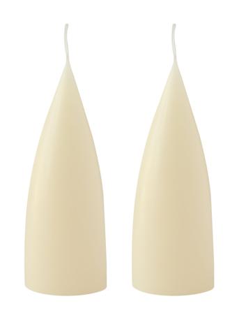 Hand Dipped C -Shaped Candles, 2 Pack Home Decoration Candles Block Candles Cream Kunstindustrien