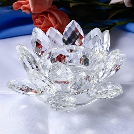 Klar Glass Blomst Telysholder, Votivlys Holder, Lysestakeholder for Borddekorasjon, Middager