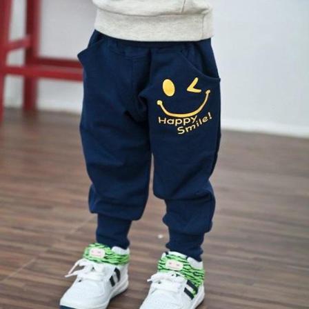 Casual Byxor Med Printed För Barn Navy Blue 3-4 Years