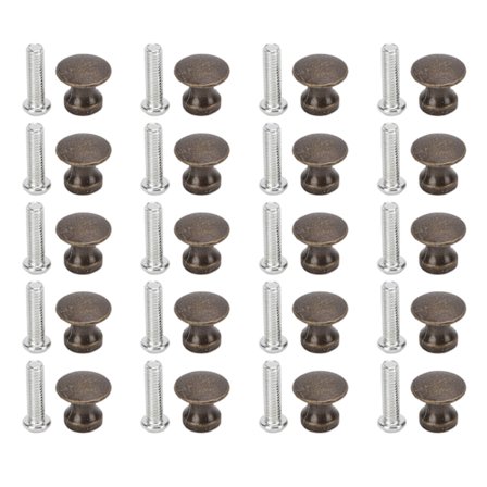 20 set enkelhål litet handtag 12x11MM zinklegering enkelhål smyckeskrin låda runt huvud litet handtag grön brons