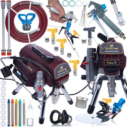 Fargspruta Zenthril Pulse D 2000W EasyPerformance – Mega Tillbehorspaket | 2L/Min | 20MPa | 15M Slang