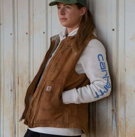 Carhartt Workwear Carhartt W's Sherpa Lined Mock Neck Vest Carhartt Brown