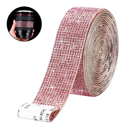 Självhäftande Rhinestone Strips Bling Crystal, Rose guld - spot försäljning