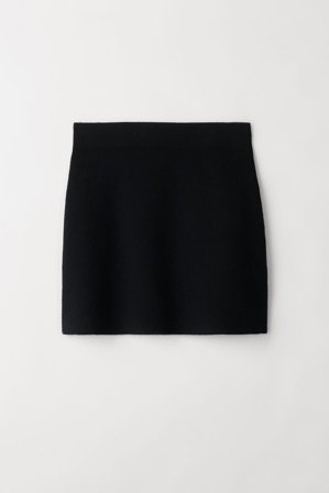 Soft Goat - Double Knit Skirt - Cashmere skirt - XL - Black