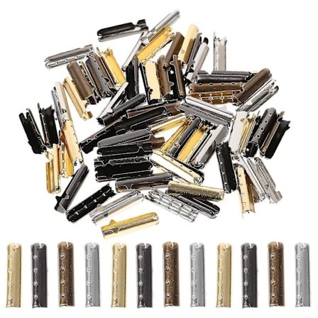 80 stk. hvite skolisser Aglet Skolisseender Skolissereparasjon Aglets Aglettupper Erstatning Skolisseender