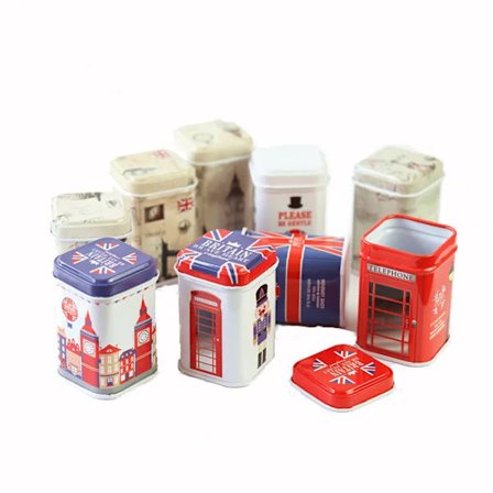 1pc Sealed Storage Box Mini Collectables Tin Cans Metal Toothpick Bank Biscuit Tea Box Sundries Container Case