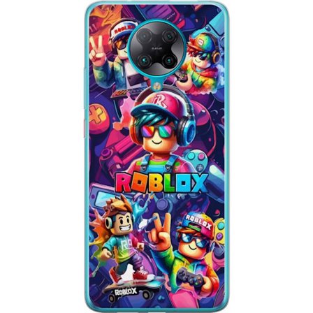 Kompatibel Mobilcover til Xiaomi Xiaomi Poco F2 Pro Farverig Roblox gaming gruppe med hovedtelefoner, controllere og neonfarver perfekt til børn og g