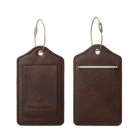 Ny PU Anti-förlorad Metal Lanyard Bagage Tag