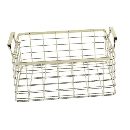 Metall oppbevaringskurv Chic nordisk håndlaget jernnett Bordhyller Kurv Badetøy Kosmetikk Stor