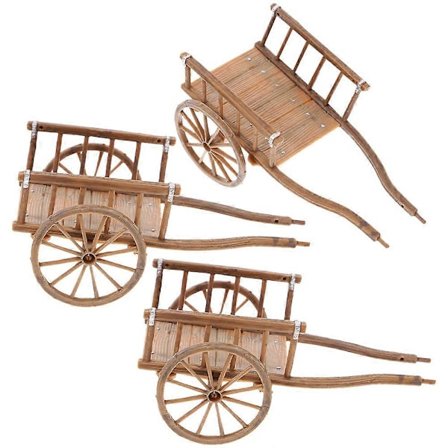 3 stk. Liten vognmodell Mini hagevognmodell Simulert vognmodell Miniatyrvogn Håndverksdekorasjon