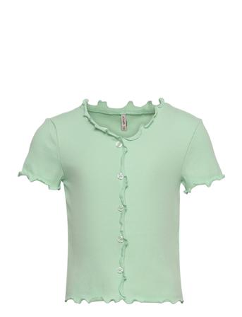 Koglaila S/S Button Top Jrs Strikkegenser Cardigan Grønn Kids Only*Betinget Tilbud