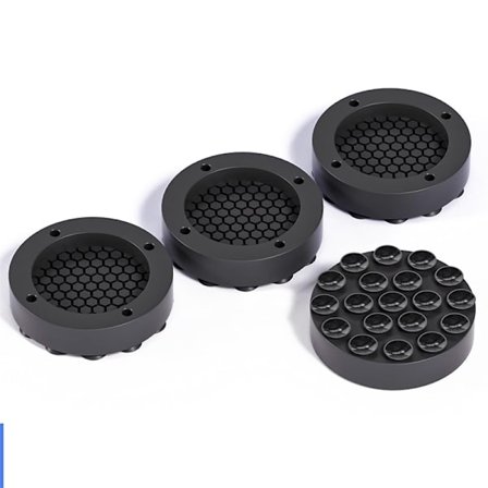 Anti-vibrations vaskemaskine fødder puder - skridsikker & stødabsorberende (4-pak) Black