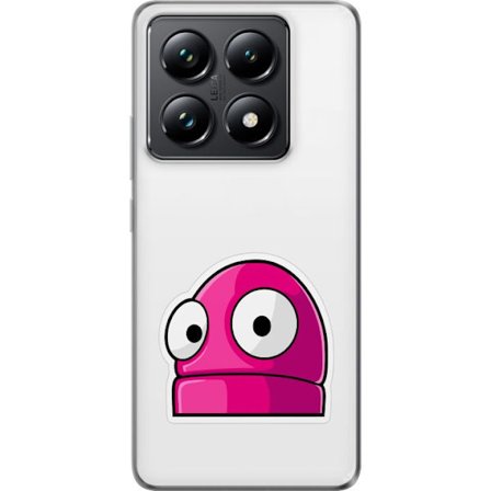 Kompatibelt Mobilskal till Xiaomi Xiaomi 14T Rosa tecknad figur med stora ögon i lekfull och humoristisk stil