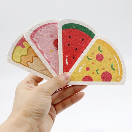 Melamin Svamp Magisk Rengjøringssvamper Slett, Multifunksjonell Flekkfjerner for Kjøkken, Bad, Søt Form Sided Oppvaskklut (Sett med 4)