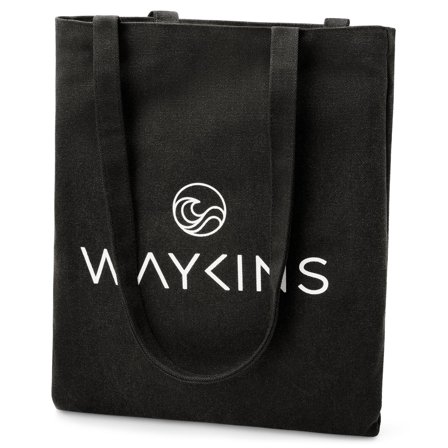 Waykins - Small black cotton tote bag for Men - Tote bags