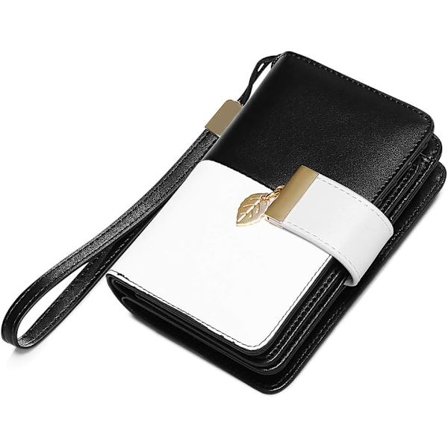 Kvinde Kort Tegnebog Lille Dame Pung Bifold RFID Blokering Læder Lynlås Tegnebog Vintage Kort Indehaver Elegant Clutch Pung