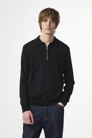 NN07 Sergio 6605 Polo male Black Wool
