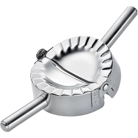 Muotti ravioleille, pirogille, pasteijoille jne., ruostumatonta terästä, ruostumaton teräs, hopea, koko M