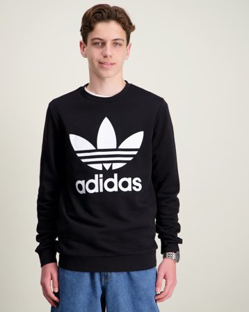 Adidas Originals TREFOIL CREW Svart Genser Gutt - Kids Brand Store