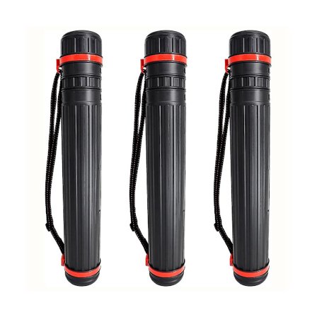 3-pak plakatrør - teleskopisk blueprint-holder, kunsttube til plakater, dokumenter, kunst, blueprints, E