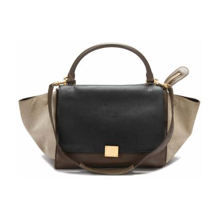 Celine Vintage, Pre-owned Trapeze Leather Shoulder Bag Bruin, Dames, Maat:ONE Size