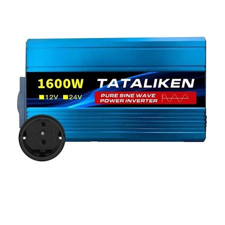 Inverter, Ren Sinus Bølge, Bil Mikro Inverter, 12V 1600W 50HZ EU