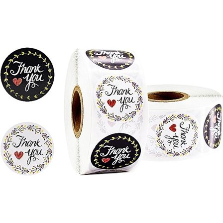 2 st Kraftpappersetiketter, 1000 st självhäftande etiketter