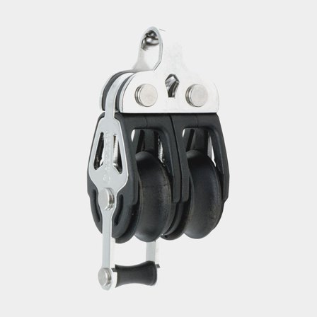 Bloco duplo Seldén BBB 20, fixo, com rolamento de esferas, com mordedor, para cabos Ø2 - 6 mm