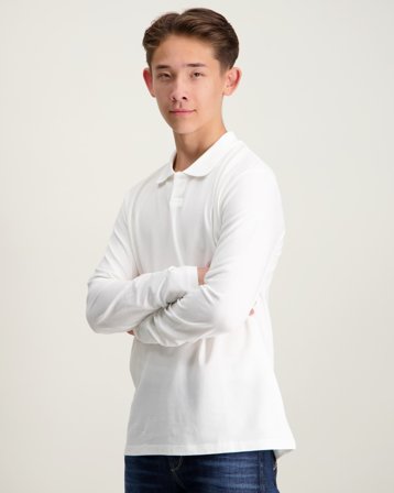 LMTD NLMHANNES LS PIQUE R POLO Valkoinen Pikee/Rugbypaidat Pojat - Kids Brand Store