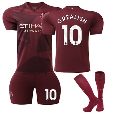 Manchester City Bortefotballdrakt Barn 2024-2025 Drakt Nr. 10 Grealish