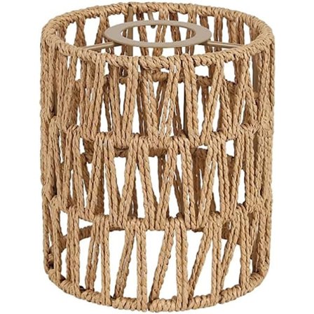 Lampskärm i rotting, liten boho-skärm, ersättning, 15 cm hög, hängande vägglampett
