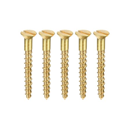 100 stk M2 X 16mm Flat Head Slotted Messing Treskruer