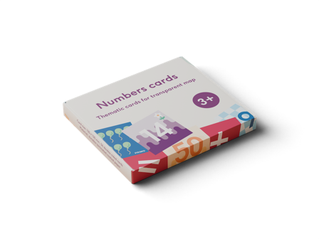 PRIMO Cubetto MINT Coding Ziffern Karten 123 für Transparente Matte ab 3 Jahren (Geeignet für Montessori)