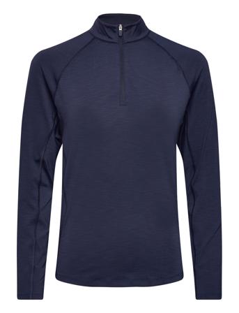 PUMA Golf W You-V Solid 1/4 Zip Marinblå