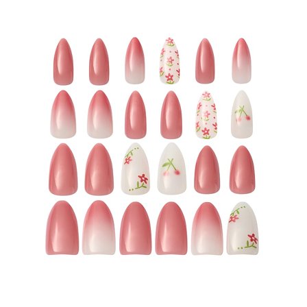 KICKS Beauty Press-On Nails Flower, Makeup, Kunstige Negle Og Tilbehør, Kunstige Negle