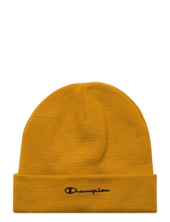 Beanie Cap Accessories Headwear Beanies Keltainen Champion