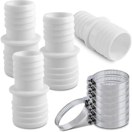 4 kpl Uima-altaan letkuliitin, letkuliitin kiristimillä, 32 mm - 38 mm uima-altaan liitinadapteri, uima-altaan letkuadapteri