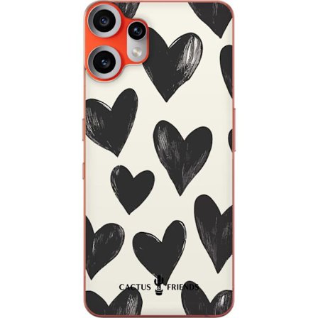 Yhteensopiva Puhelinkuori Nothing Nothing CMF Phone 2 Pro Cactus and Friends - Bold Black Love Pattern