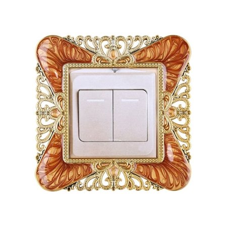 Enkel lysbryter Deksel Sokkel Surround Frame KAFFE&GULL