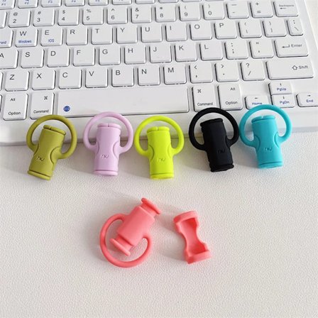 6 st kabelskydd - USB-kabelrulle - 6 cm