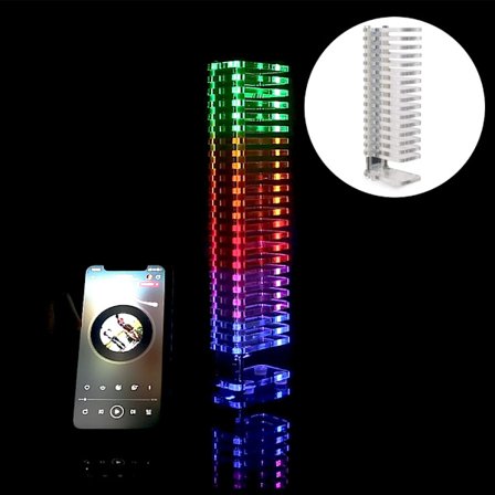 Färdiga och delar Fantasy Crystal LED Music Audio Spectrum Analyzer Kit Level Display Extremt exakt ljudspektrum