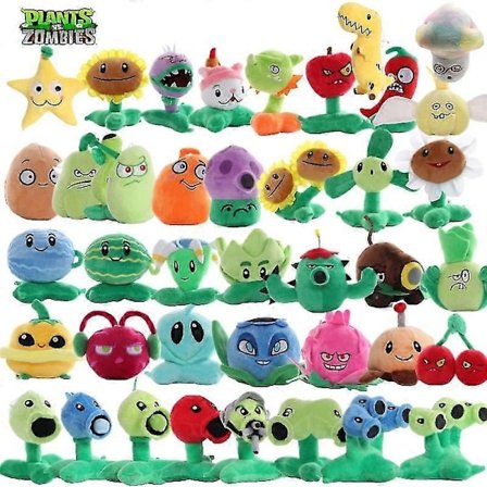 Helt nya Plants vs. Zombies 15-20cm Plyschleksak Cartoon Anime Dock Pea Shooter Cherry Bomb Wall Nuts Sunflower Pumpkin Pea Barnpresent - WELLNGS