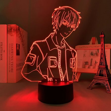 WJ Anime LED-lampa Fruits Basket Kyo Sohma för rumsdekor Färgförändrande nattljus Present Manga 3D-ljus Fruits Basket