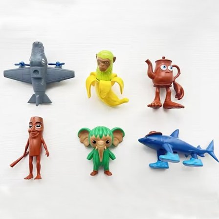 Italialainen Brainrot Figuurisetti – Tralalero, Bombardino, Crocodilo, Bananini – Keräilynukkelahja