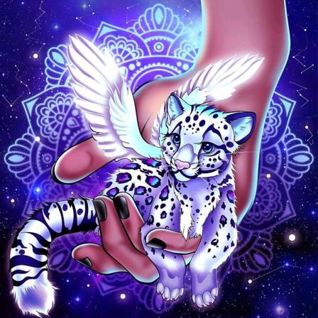 Dww-30 x 40 cm, Kuunvalossa Tiikerin Maisema Diamond Painting - Timanttimaalaus, 5D-Maalaus, Kankaalle, Lapsille ja Aikuisten Strassisarja