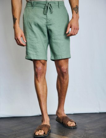 Bruun & Stengade Bs Renato Regular Fit Shorts - Khaki green - 36