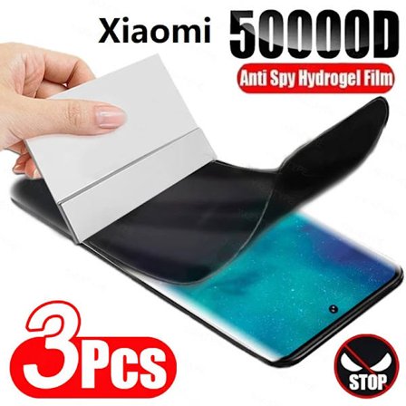 3-pack Sekretess Hydrogel Film För Xiaomi Mi 14T Pro 13T 12T 11T 10T 9T Note 10 Skärmskydd Utan Fingeravtrycksupplåsning